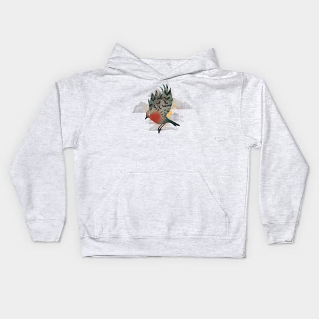 Bats and a Robin Kids Hoodie by frasq